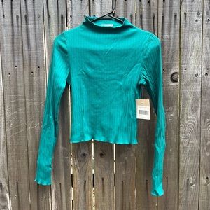 For Day Effortless Rib Long Sleeve Mock Neck